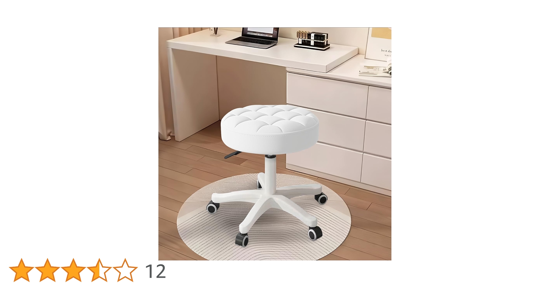 3y3s出品 Amazon.co.jp: 丸椅子 キャスター 360°回転椅子 昇降スツール PU